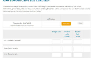 Alko bowden cable sizer
