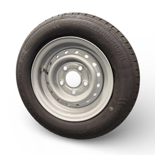 Wheel Rim & Tyre 155/70R12C 5 Stud 112mm PCD 20mm Offset