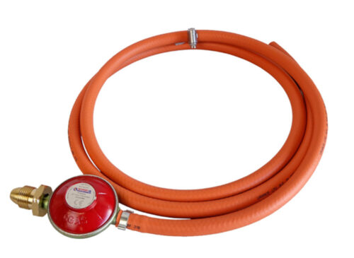 Orange LPG Hose 2m inc 2 Hose Clips