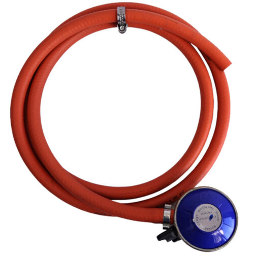Orange LPG Hose 2m inc 2 Hose Clips